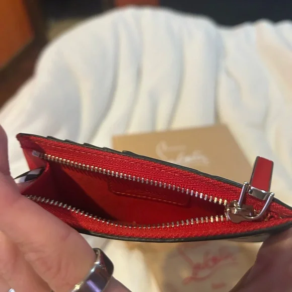 Christian Louboutin Navy coin and card Holder - Picture 4 of 5